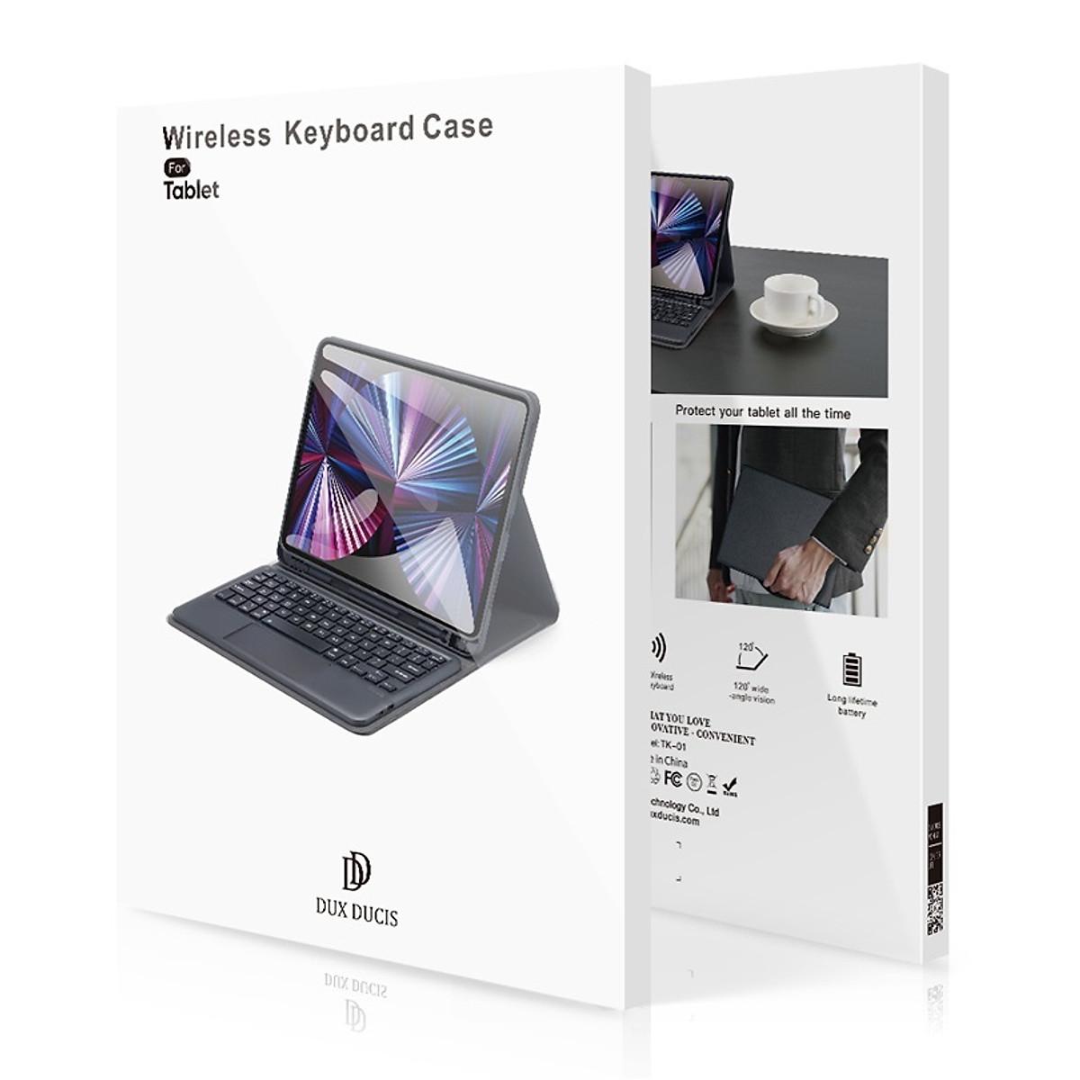 Bao da kèm bàn phím cho iPad Air 5 2022 10.9 inch chính hãng Dux Ducis có bàn di chuột TrackPad - Hàng chính hãng