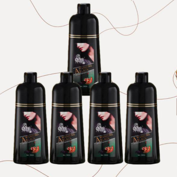 Combo 5 chai dầu gội phủ bạc Sin Hair màu đen số 1 Nhật Bản 500ml, phủ đen tóc tự nhiên nhân sâm,hỗ trợ chống rụng tóc