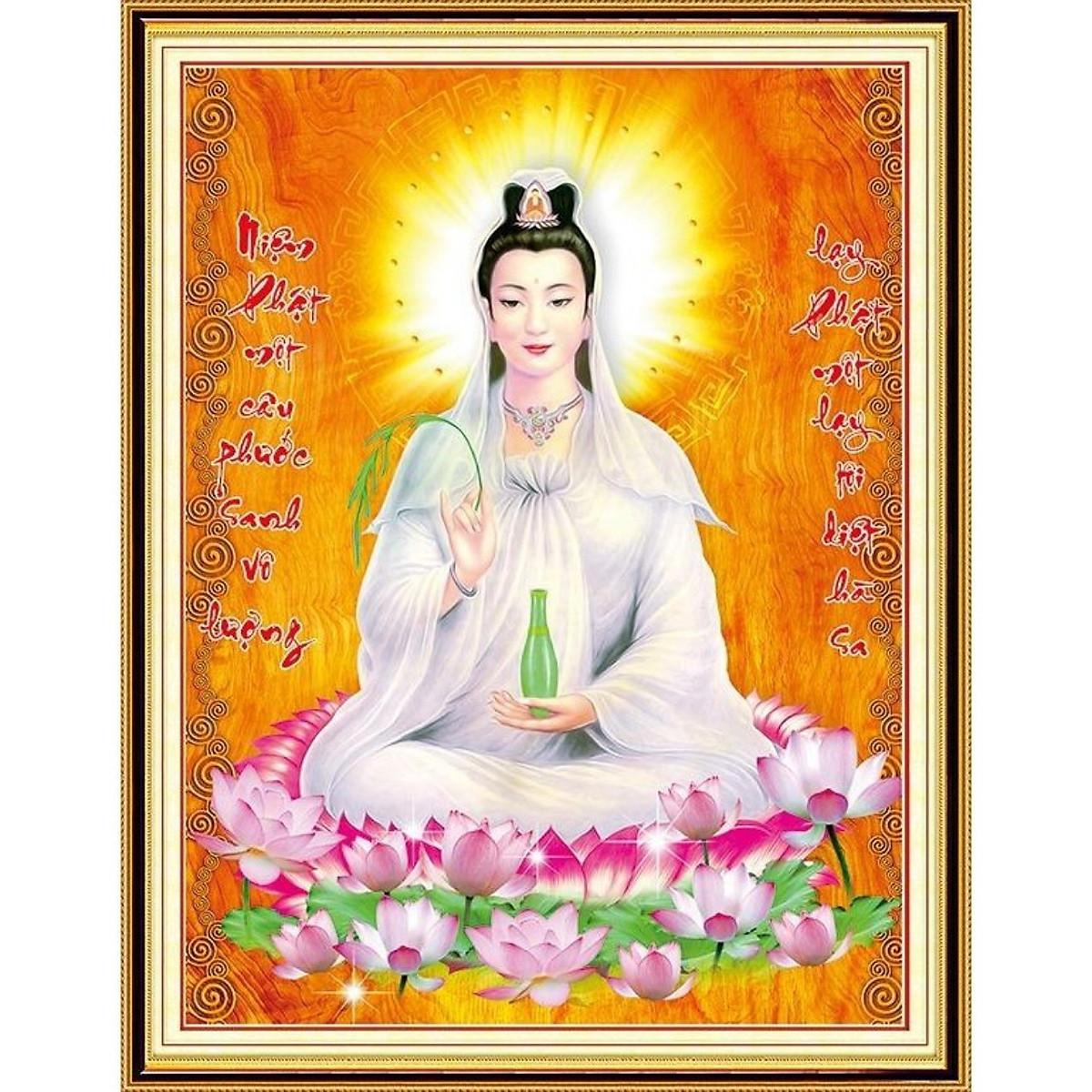 Tranh đính đá Quan Âm Bồ Tát - chưa đính