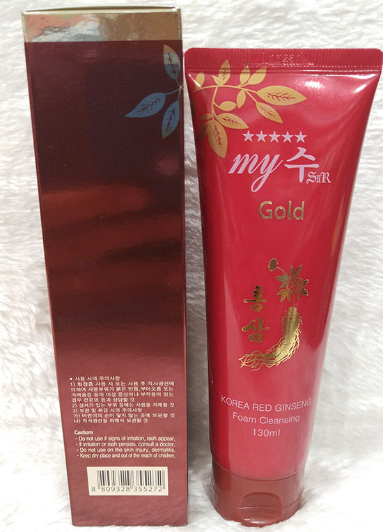 Sữa Rửa Mặt Hồng Sâm Đỏ Hàn Quốc My Gold Tuýp 130ml