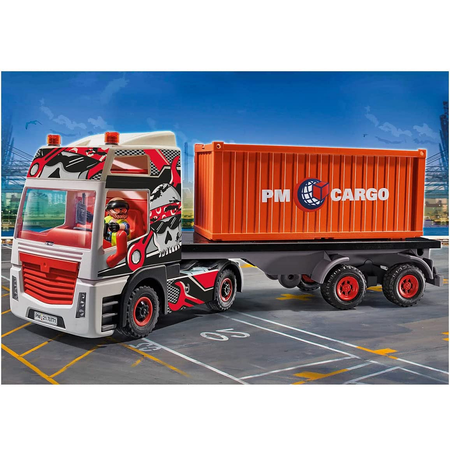 Đồ chơi mô hình Playmobil Xe container và tài xế 59 pcs