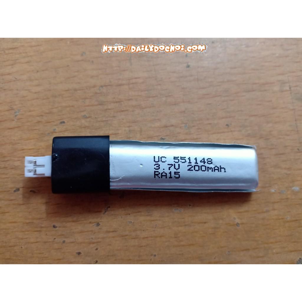 Pin sạc 3.7V dung lượng 200mAh cho cắm vuông jack ph2.0 cho V911 pro