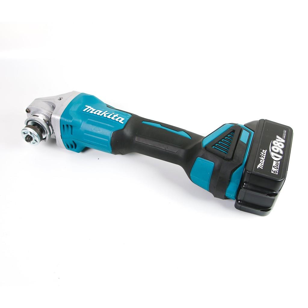 Máy mài, cắt Makita 198V (AG125DWE) – Máy mài góc, máy cắt cầm tay dùng pin – 2 pin 10 cell 1 sạc – Đầu 12.5mm–3 chế độ