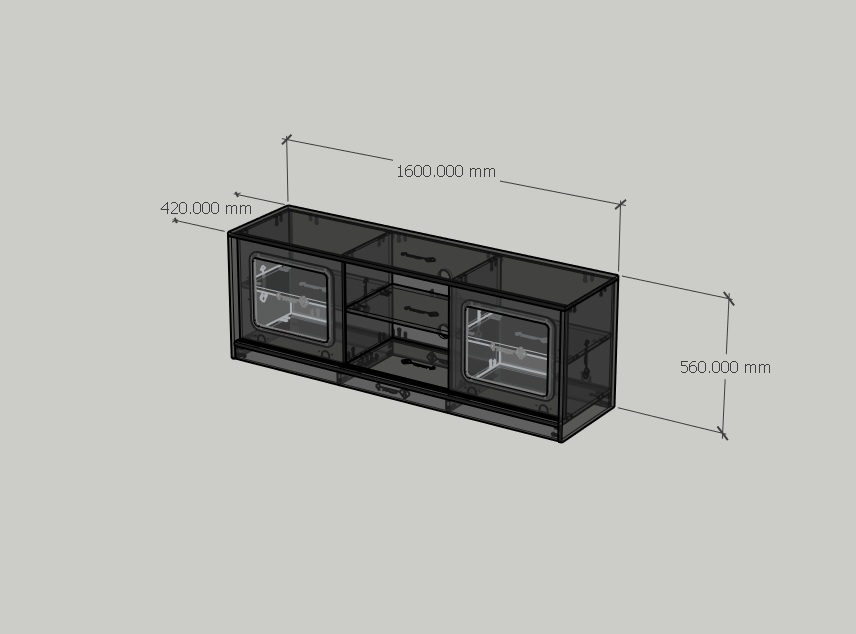 HAPPY FURNITURE , Kệ TV 2 cửa lùa - TASY ,KTV_101, 160cm x 42cm x 56cm DxRxC