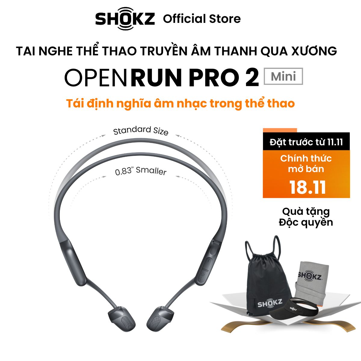 [MỚI] Tai Nghe Bluetooth Thể Thao Truyền Âm Thanh Qua Xương SHOKZ OPENRUN PRO 2 - Mini S821 - Bảo Hành 2 Năm - Hàng Chính Hãng