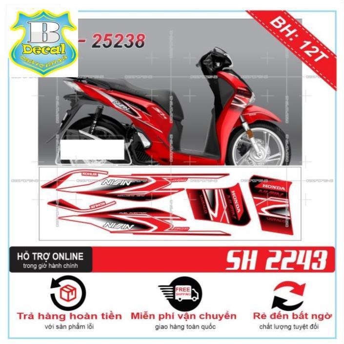 TEM XE SH 2019 DÁN XE ĐỎ