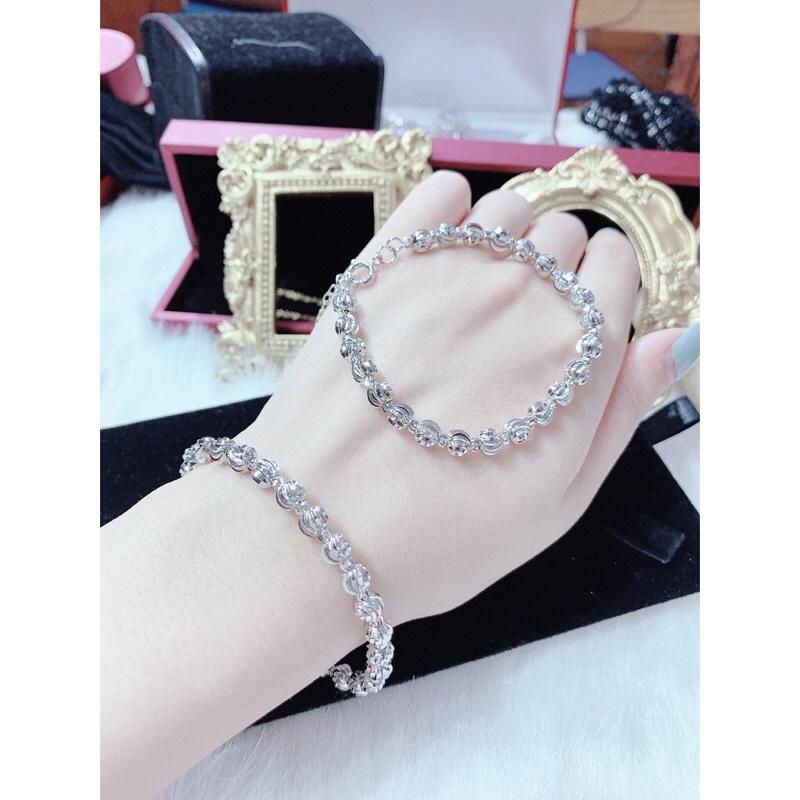 Lắc tay bi xi bạch kim siêu sáng LBB26