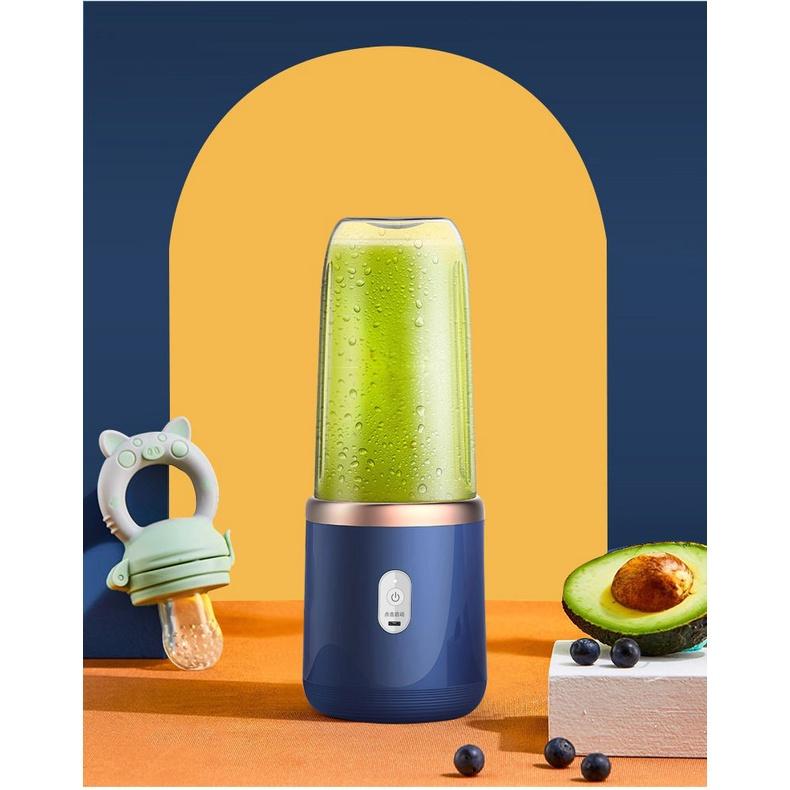 Máy Xay Sinh Tố Juicing Cup 300ML Cầm Tay 6 Lưỡi Sử Dụng Pin Sạc Cổng USB Siêu Tiện Lợi, Máy Xay Đa Năng