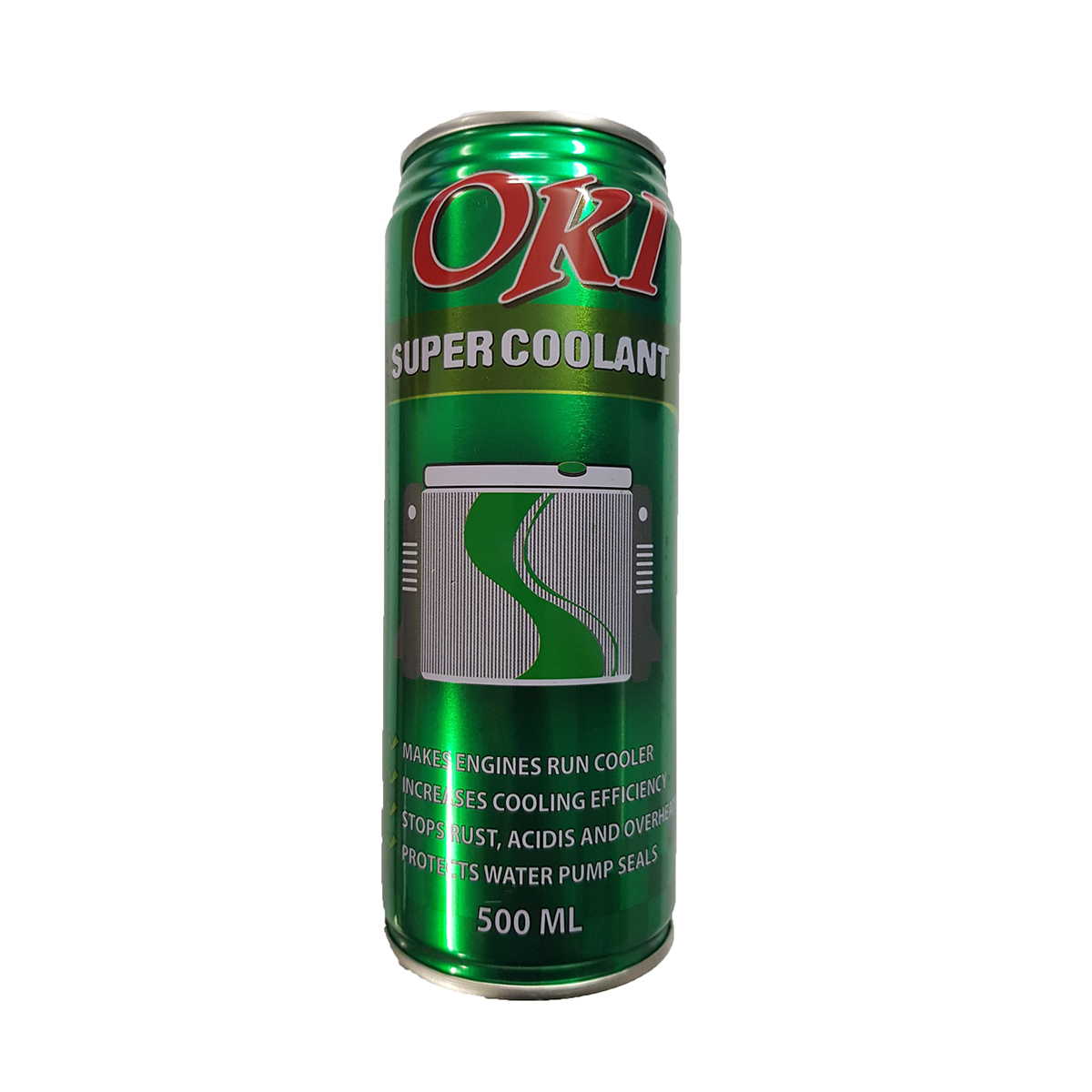 COMBO 12 lon nước làm mát xe ô tô, xe máy màu xanh OKI Super Coolant 500ml