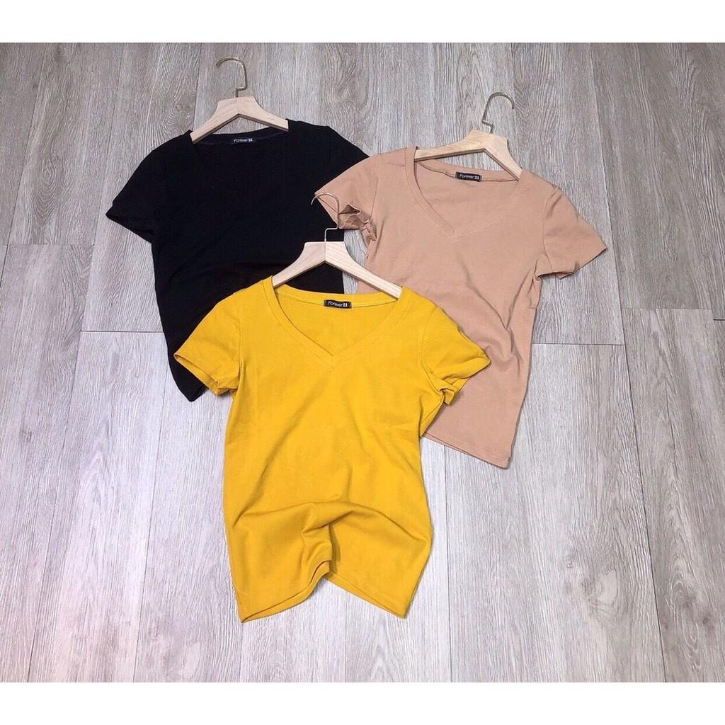 ÁO THUN NỮ TRƠN ÔM BODY CỔ TIM NGẮN TAY – BASIC SHIRT 1