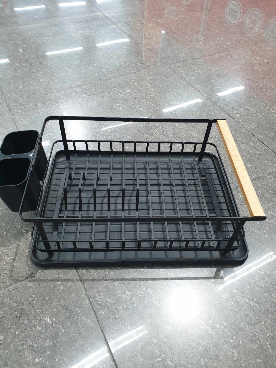 Kệ Đựng Chén Dĩa (Chén Bát) 1 Tầng Bằng Sắt Sơn Tĩnh Điện LWR138BLK (hàng chính hãng)