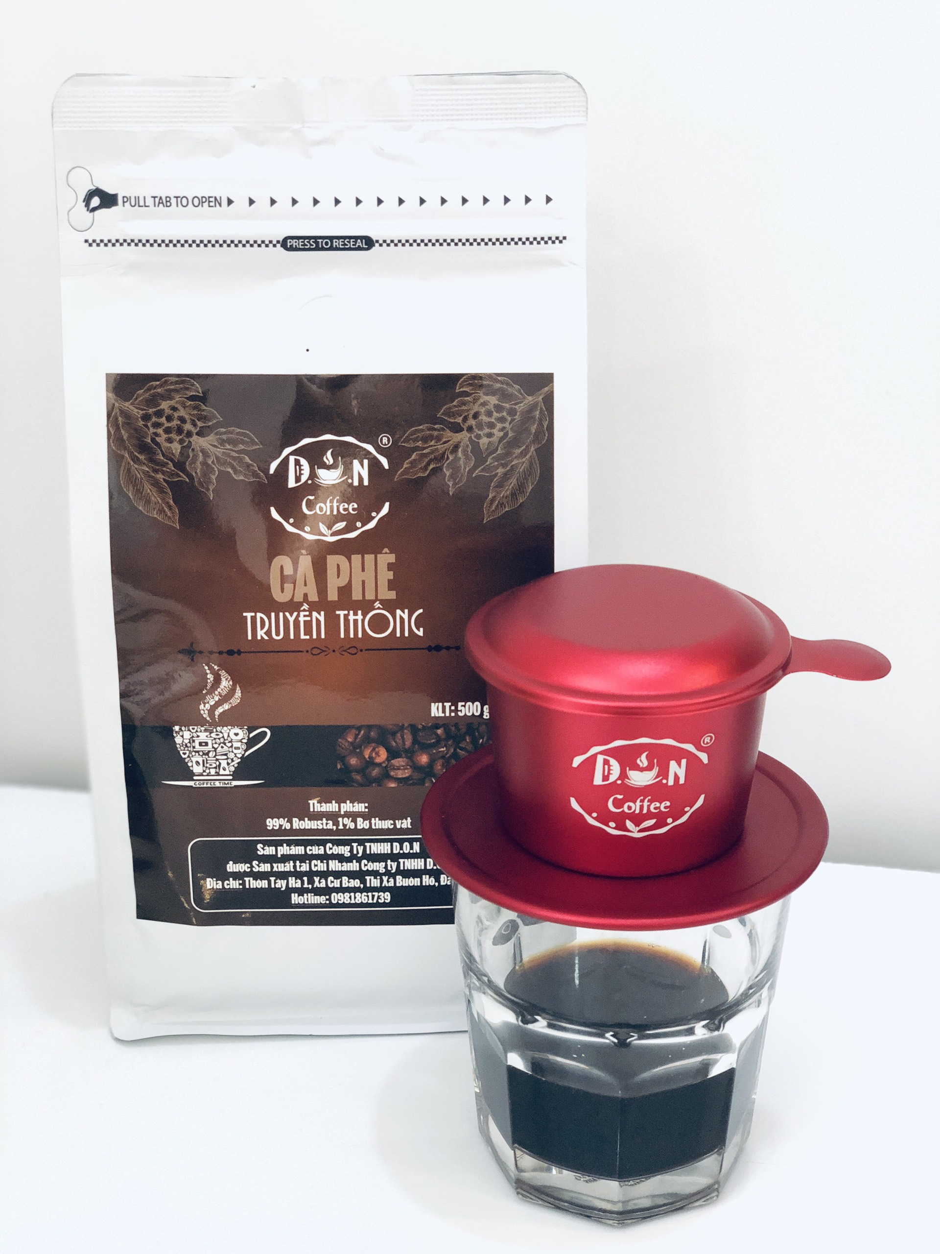 CÀ PHÊ RANG XAY D.O.N COFFEE TRUYỀN THỐNG  500gram (Bột)