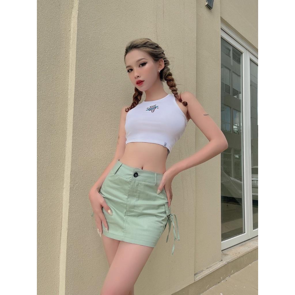 SWE- Áo ba lỗ croptop nữ PLANET CROPTOP - WHITE thời trang chính hãng