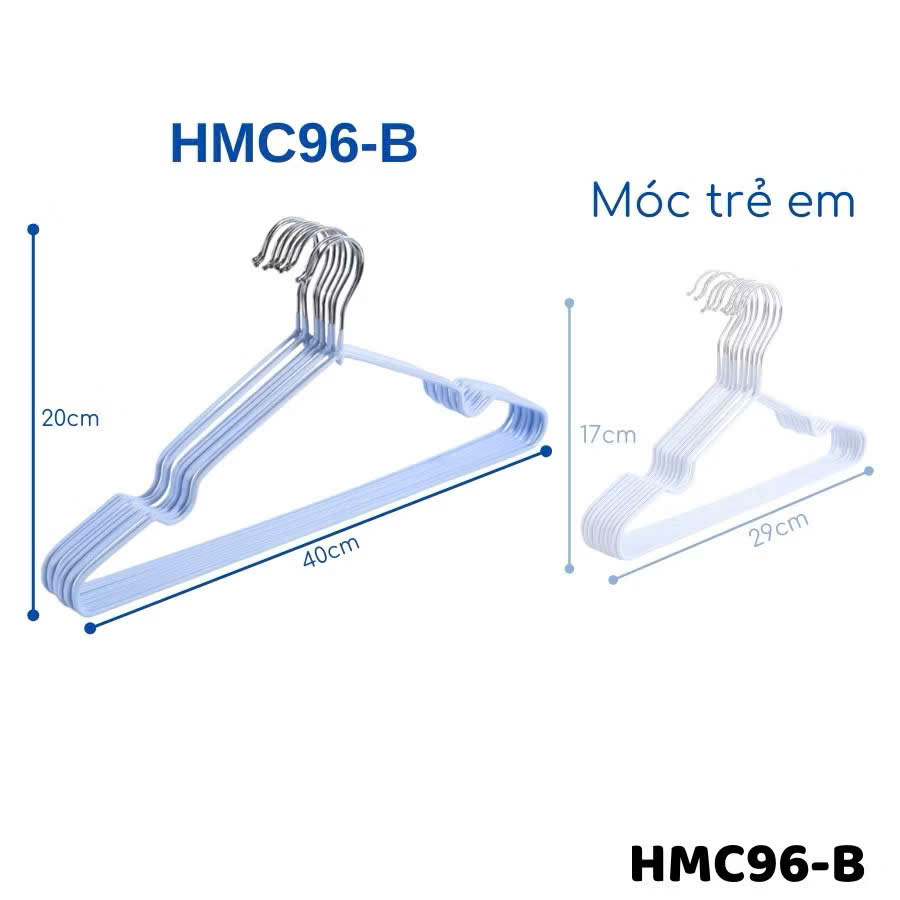Combo 10 Móc Phơi Inox Không Gỉ, Móc Treo Quần Áo Chịu Nhiệt Cho Trẻ Em và Người Lớn - HÀNG CHÍNH HÃNG MINIIN