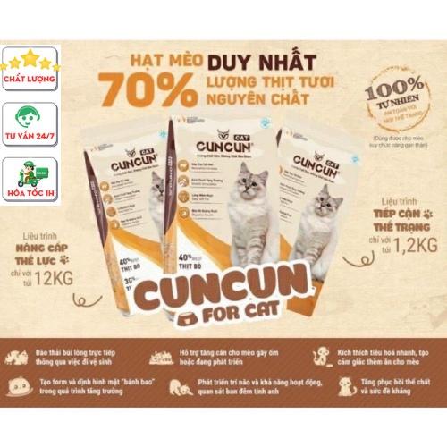 Hạt Mèo CunCun Cat- Thức Ăn Dinh Dưỡng Cho Mèo- Thức Ăn Khô Cho Mèo Tiện Dụng 1,2kg