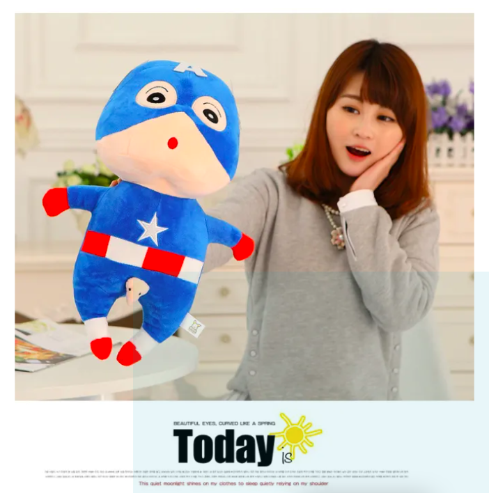 Thú nhồi bông Shin cậu bé bút chì đáng yêu - Size 35cm - Quà tặng gấu bông Cushin siêu nhân đáng yêu.