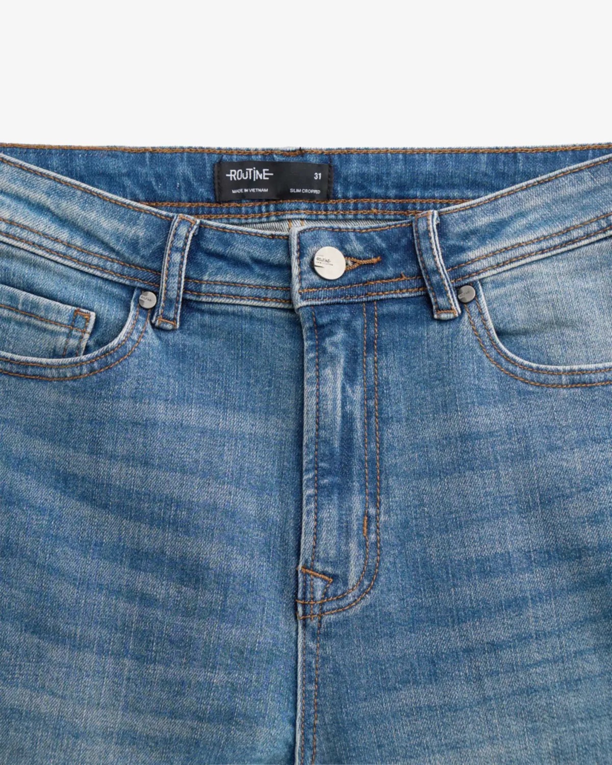 Quần Jeans Nam Ống Ôm Wash Form Slim Cropped - ROUTINE 10F25DPA060