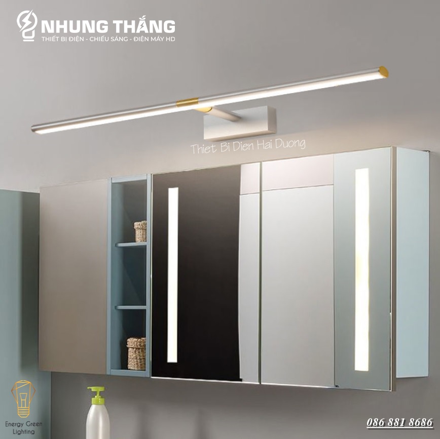 Đèn soi tranh - Đèn rọi gương Led Model 5058 80cm 16w 3 Chế Độ Ánh Sáng - Điều chỉnh được góc chiếu - Có Video