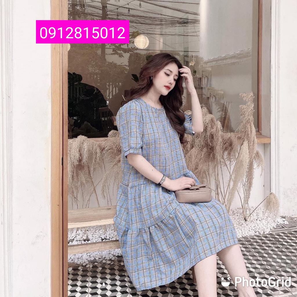 váy bầu cao cấp cực sang chảnhchất lụa nhung siêu siêu mátfrom rộngfree size 43~67kg