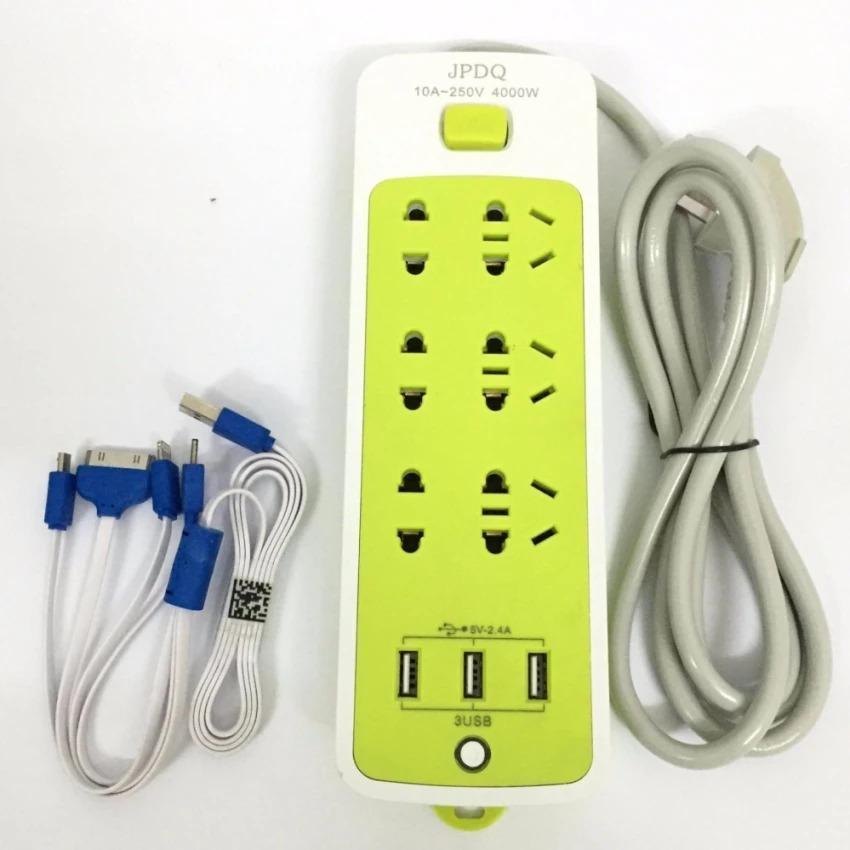 Ổ cắm điện thông minh có 3 cổng sạc USB - 6 cổng sạc - chống giật sạc nhanh cực tiện dụng