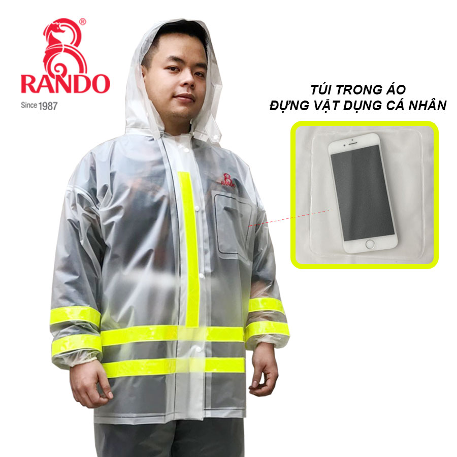 Áo Mưa Bộ Cảnh Sát Giao Thông, Có Phản Quang Trong Suốt
