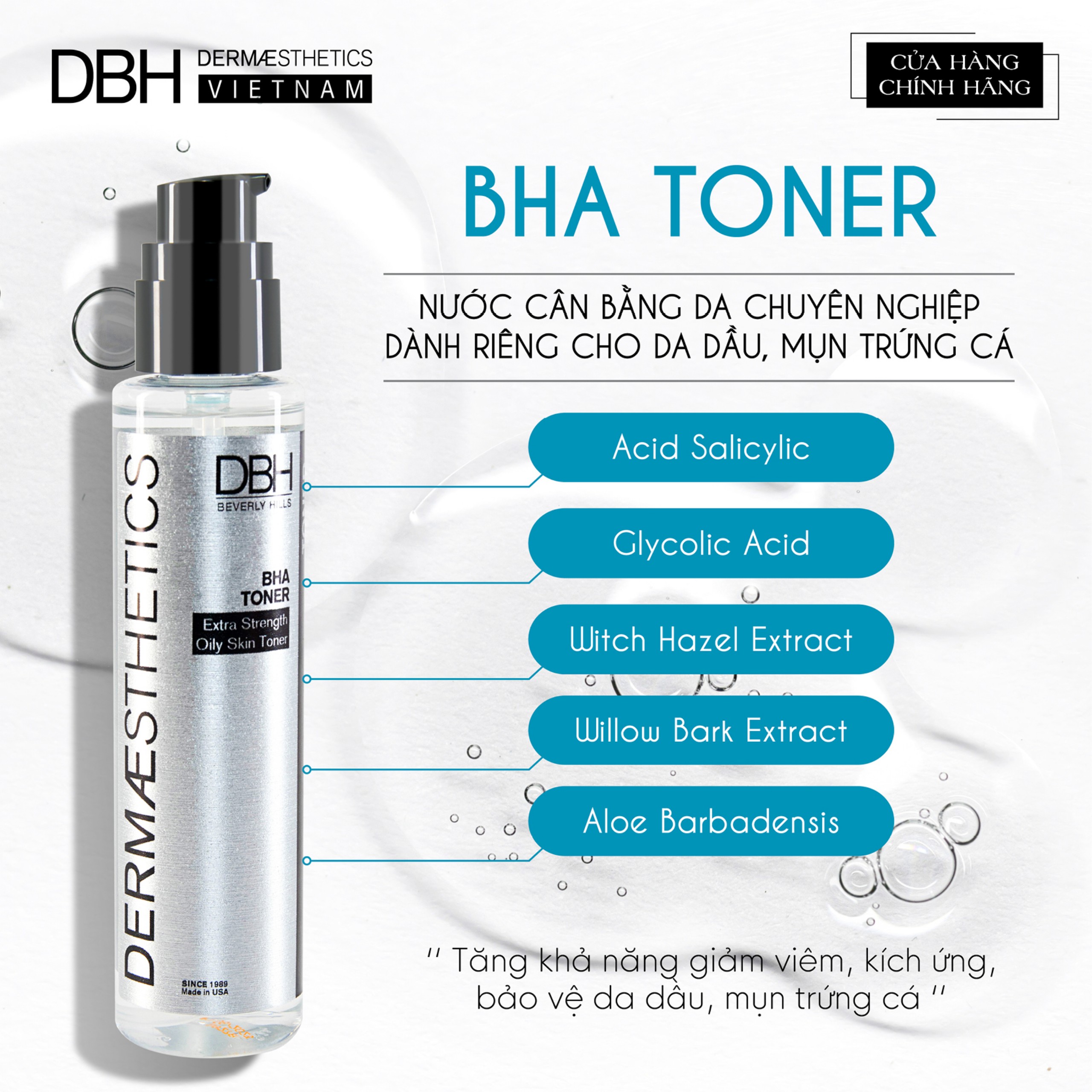 NƯỚC CÂN BẰNG DA BHA TONER DÀNH CHO DA DẦU VÀ DA MỤN 6.0 OZ