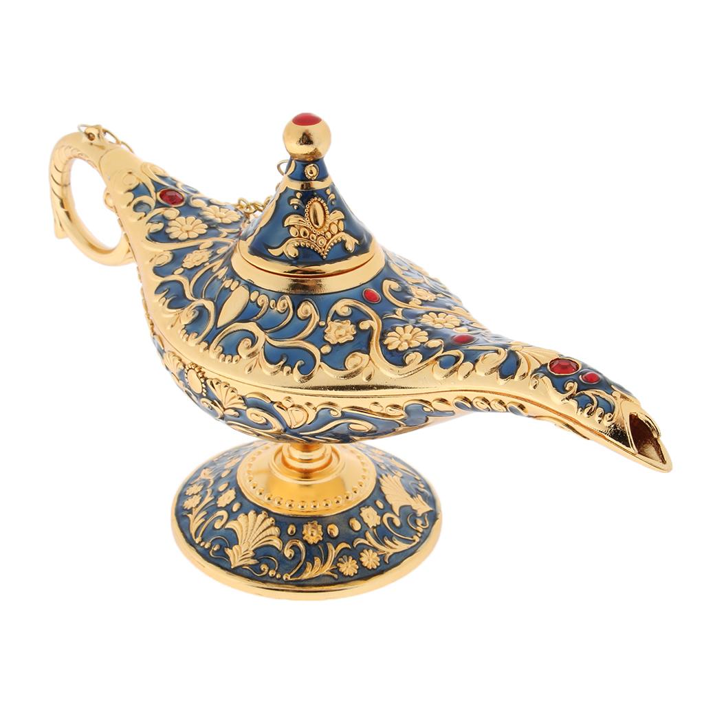 Aladdin Genie Light Lamp Jewelry Holder, Home Decoration, Gift Dark Blue