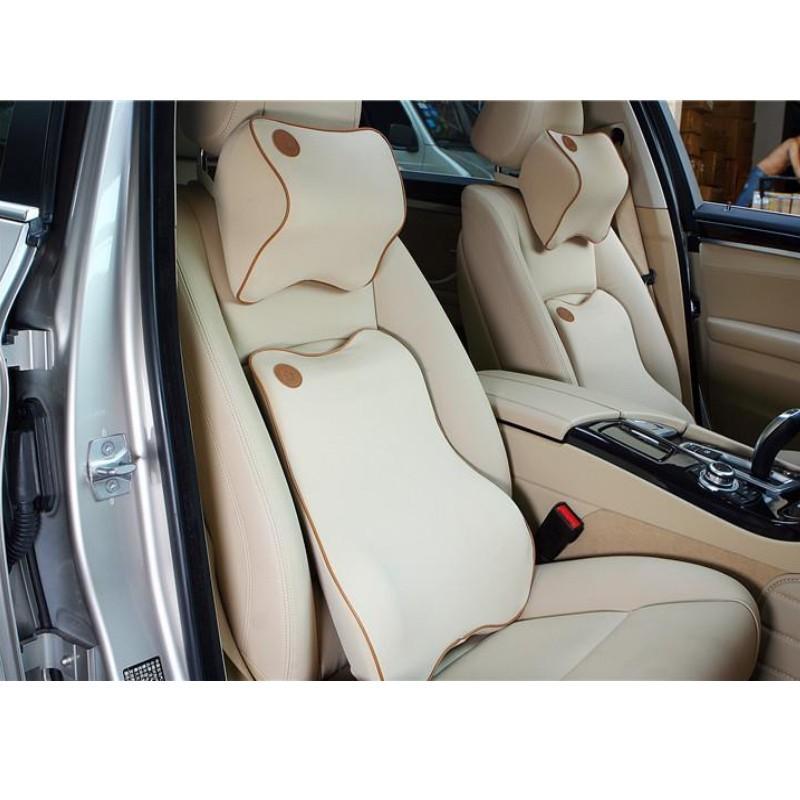 ️️ Bộ gối tựa đầu và lưng ô tô cao su non cao cấp 206672