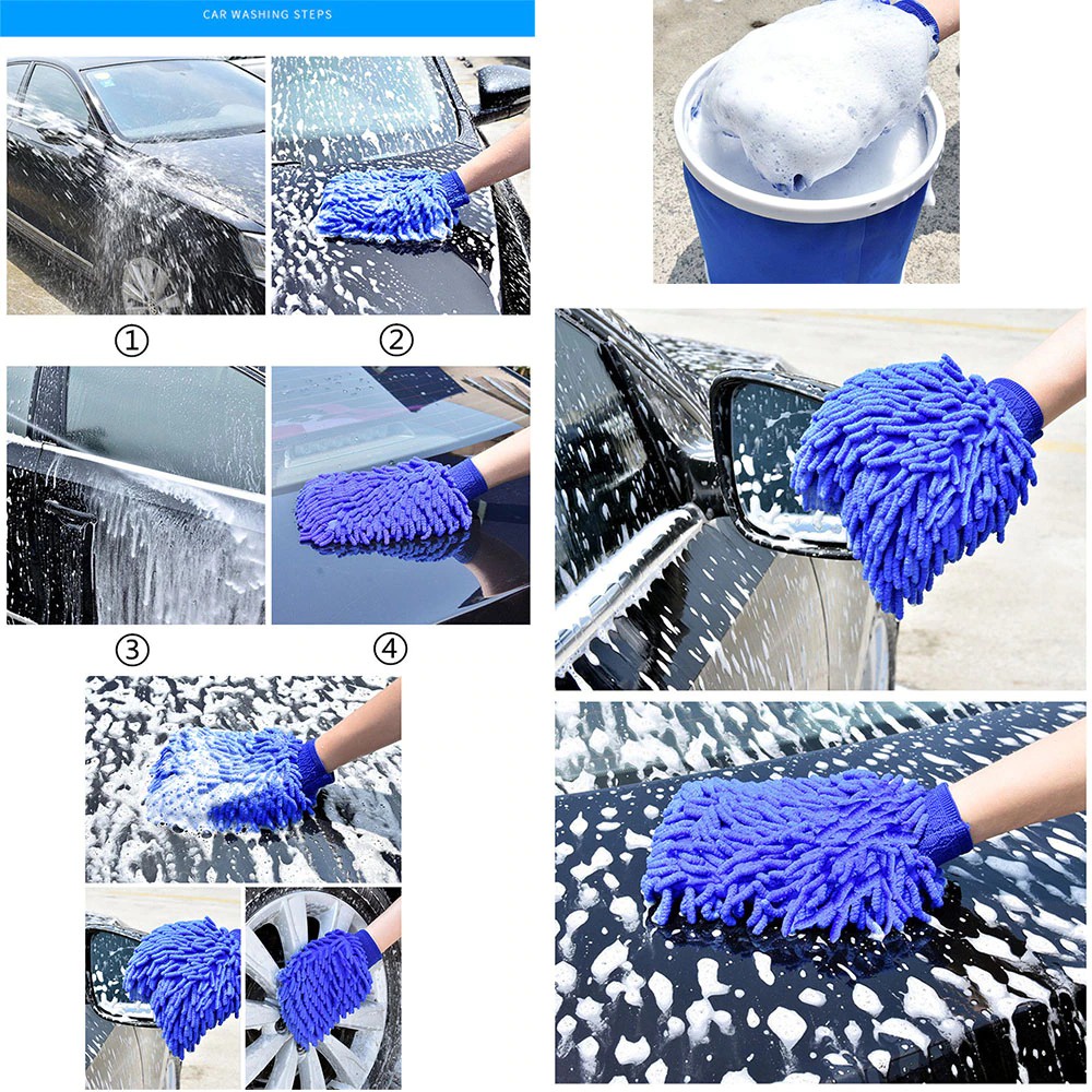 Bao tay lau rửa xe Kiotool cho ô tô xe máy xe đạp chuyên dụng