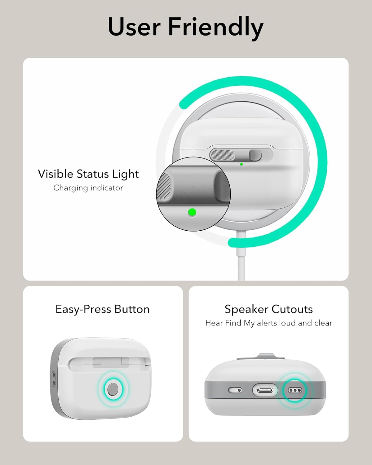 Bao Case cho AirPods Pro 2 (2023/2022/2019) ESR Pulse FlickLock Case with HaloLock – Hàng Chính Hãng