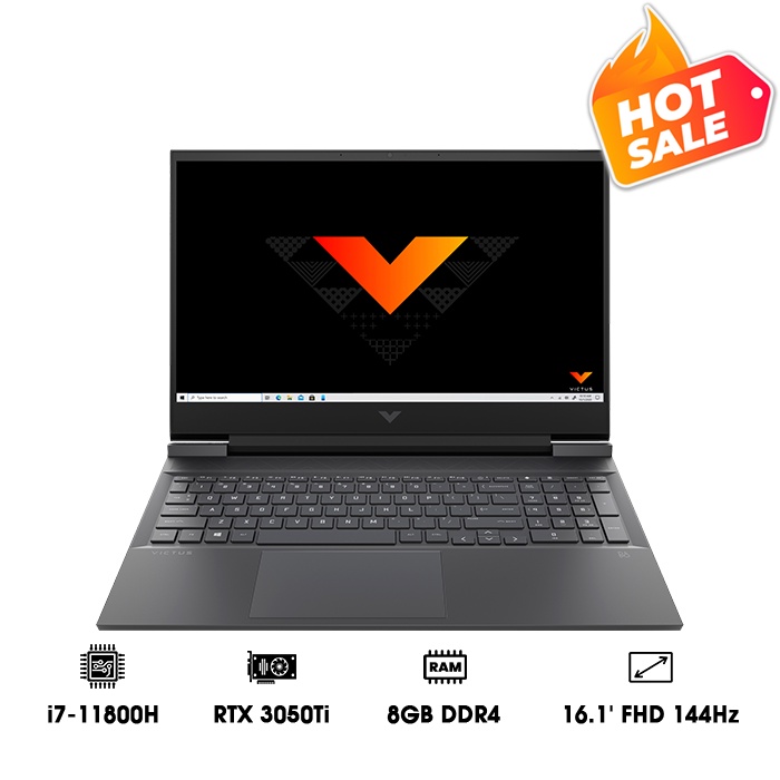 Laptop HP Victus 16-d0290TX(5Z9R1PA)(i7-11800H|512GB|RTX 3050Ti 4GB|16.1' FHD 144Hz)Hàng chính hãng