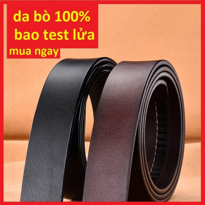 Thắt Lưng Da Nam Cao Cấp Khóa Cài Da Xịn. Dây Nịt Nam Da Bò 100% Mạ Vàng Nam Tính GC305
