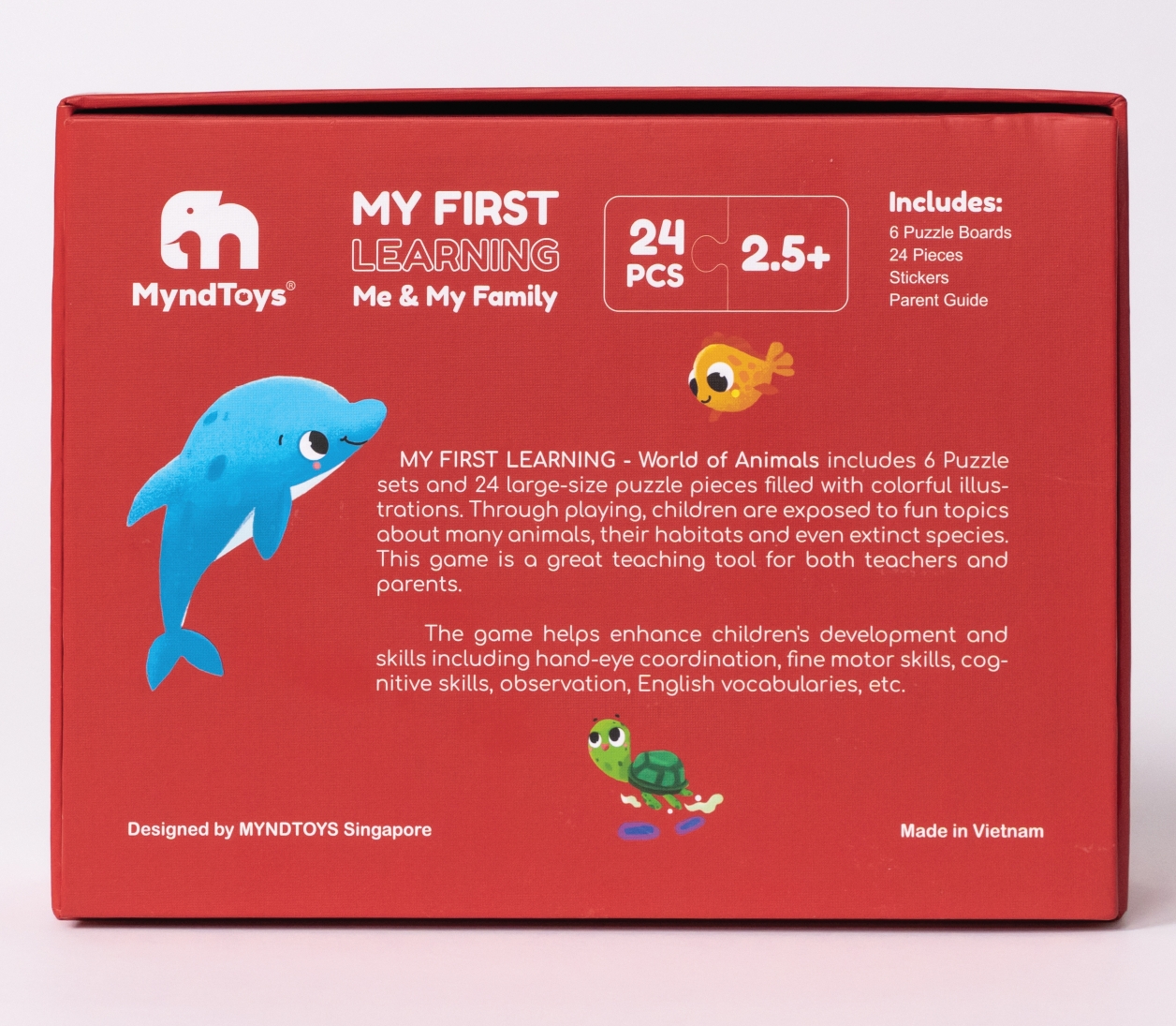 Đồ chơi Giáo dục MyndToys Xếp hình puzzle thông minh My First Learning – World of Animals cho bé từ 2.5 tuổi