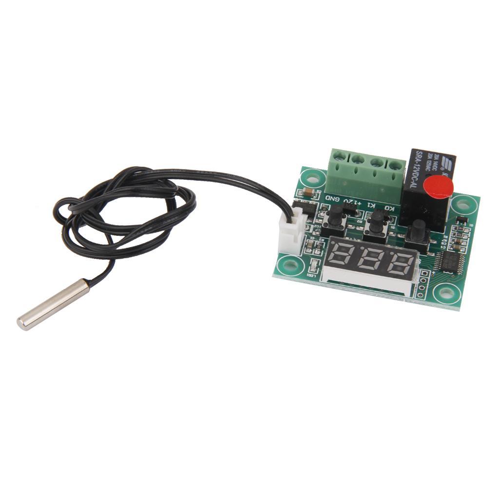 12V DC Digital Temperature Controller Board - Micro Digital Thermostat, (-50-110°C ) Electronic Temp Control Module Switch