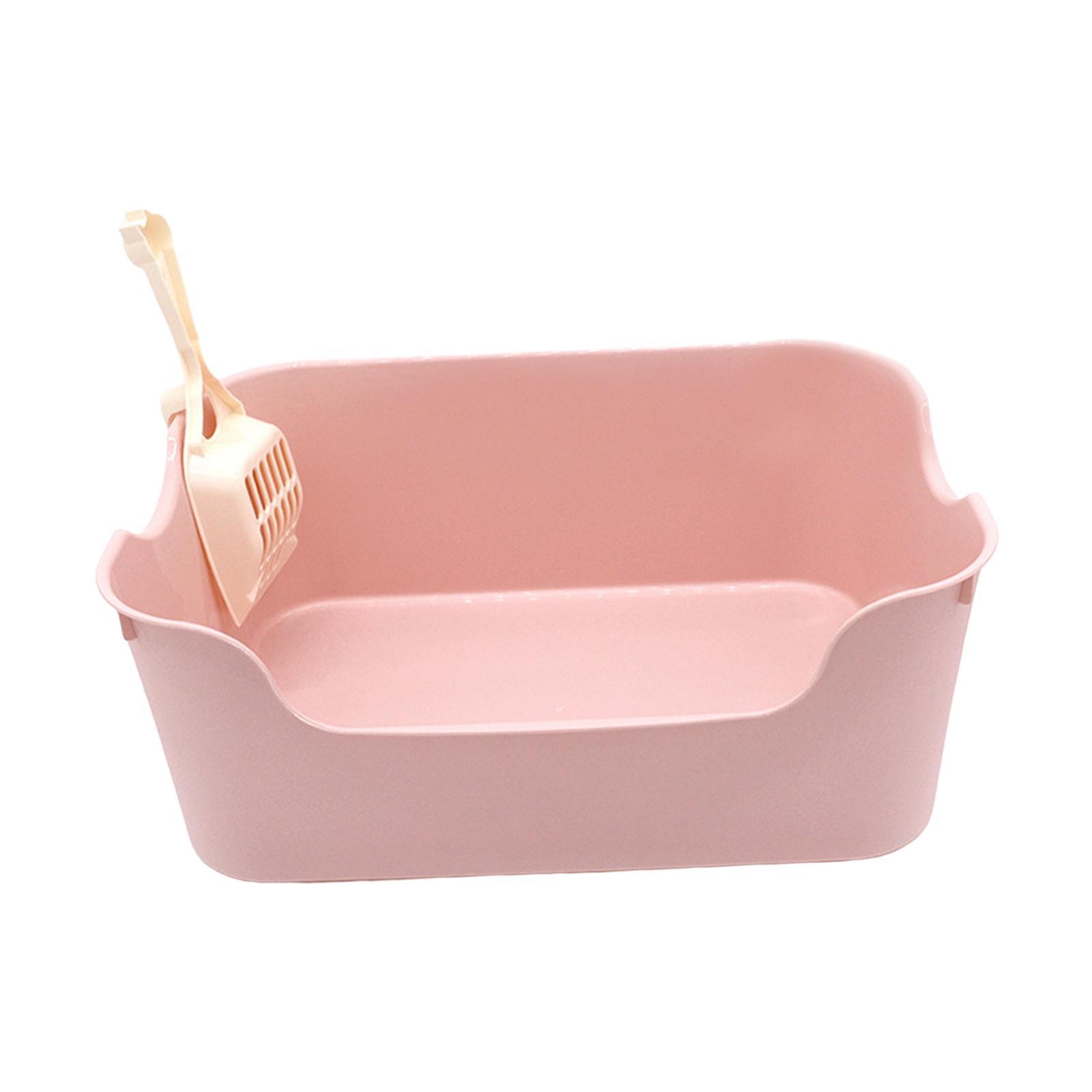 Cat Litter Box for Rabbit with Cat Litter Shovel Splashproof Pet Litter Tray