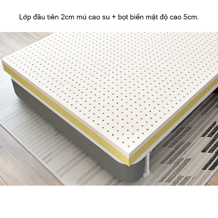 Giường Ngủ Nệm Bọt Biển Tự Nhiên 1m90 x 1m30 Kiêm Ghế Sofa - Giường Sofa Gấp Gọn Kiêm Ghế Giường Đa Năng Kiêm Ghế Sofa Cao Cấp