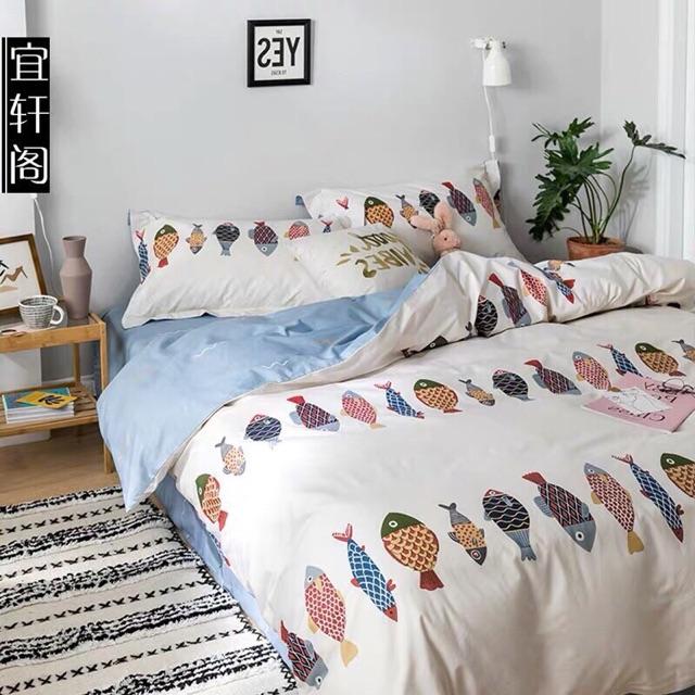 Set cotton Poly Con Cá Hàng Nhập Khẩu Nguyên Bộ Siêu Hot 2020