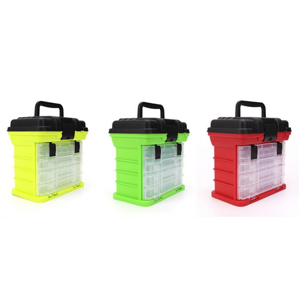 Utility Fishing  Box 4-Layers Fishing Case Large Capacity Red