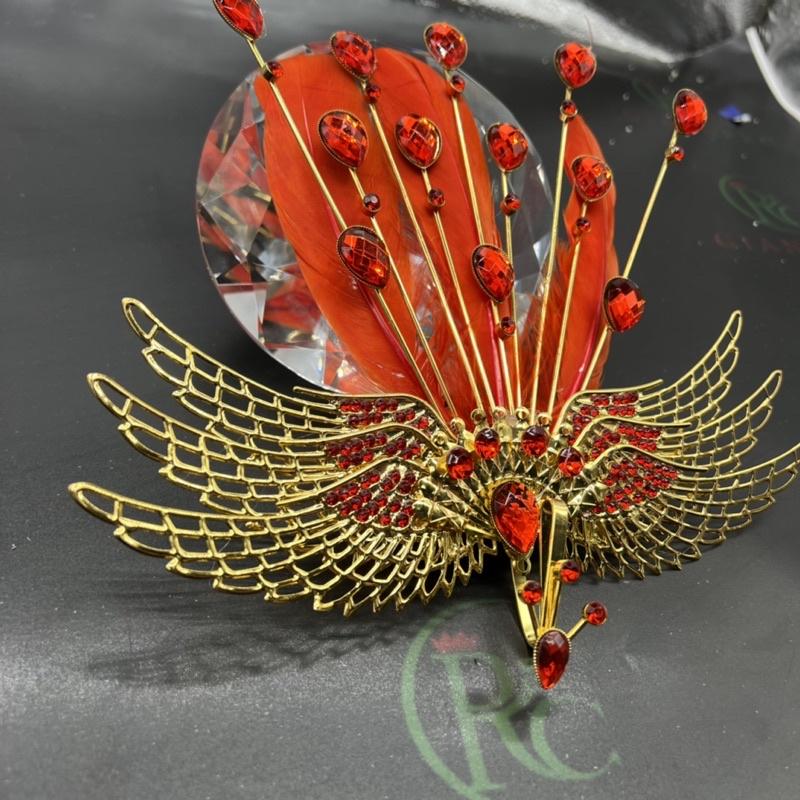 Mũ phượng lông vũ cổ trang Giangpkc