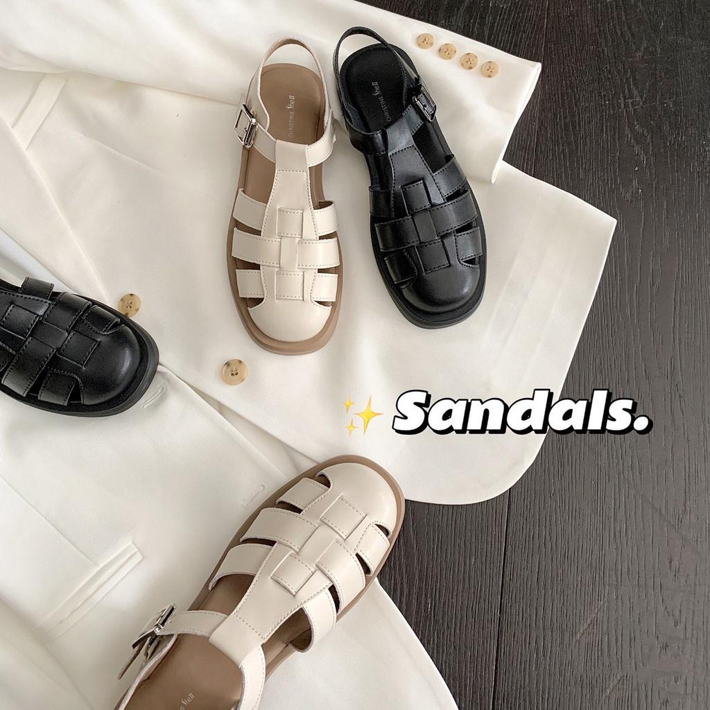 Sandal Dép Quai Hậu Rọ Đan Dây Chiến Binh Đi Học Đi Làm Style Hàn Quốc G065