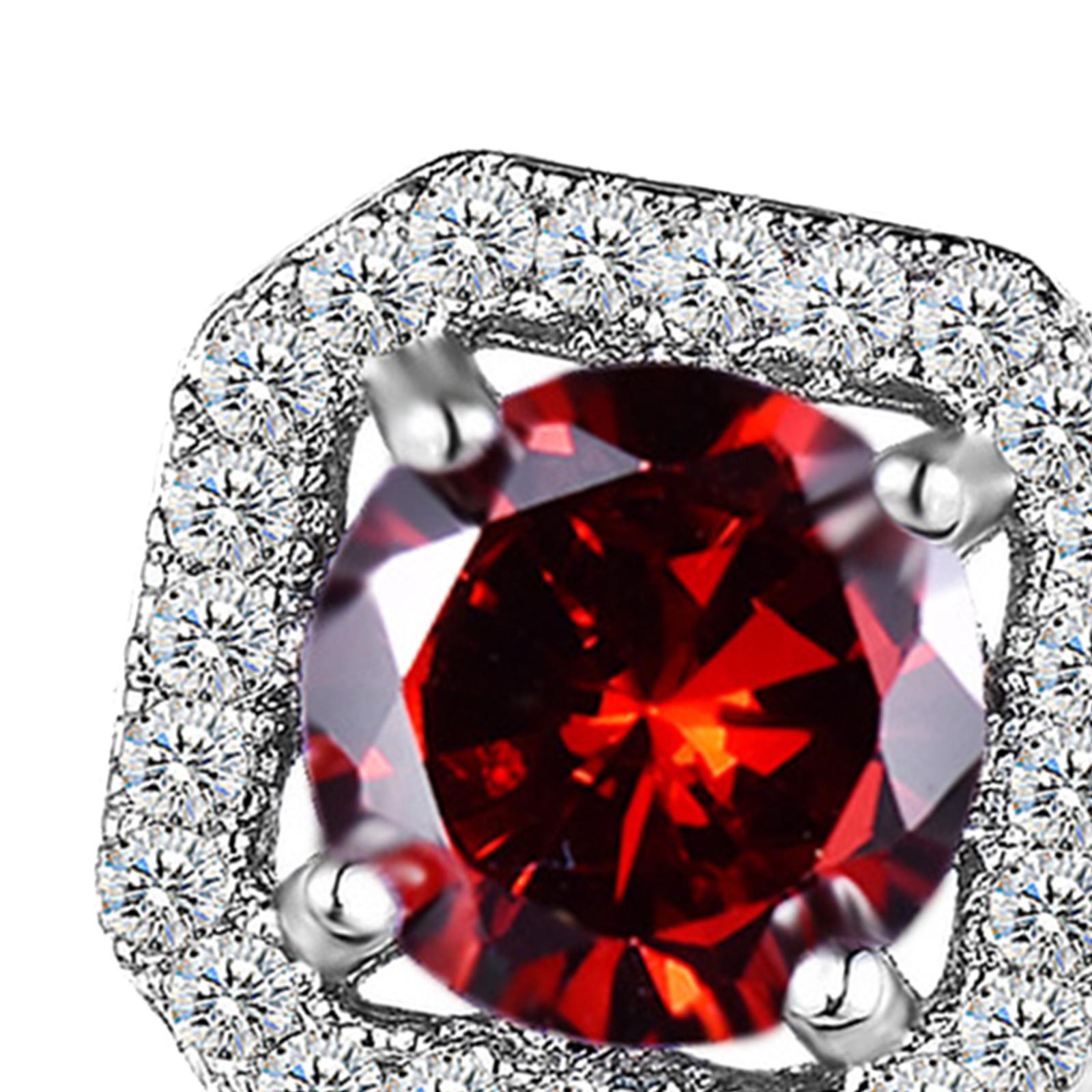 Geometric Stud Earrings, Women Earrings, Square Earring Ear Studs, Rhinestone Stud Earrings for Engagement, Valentine's Day