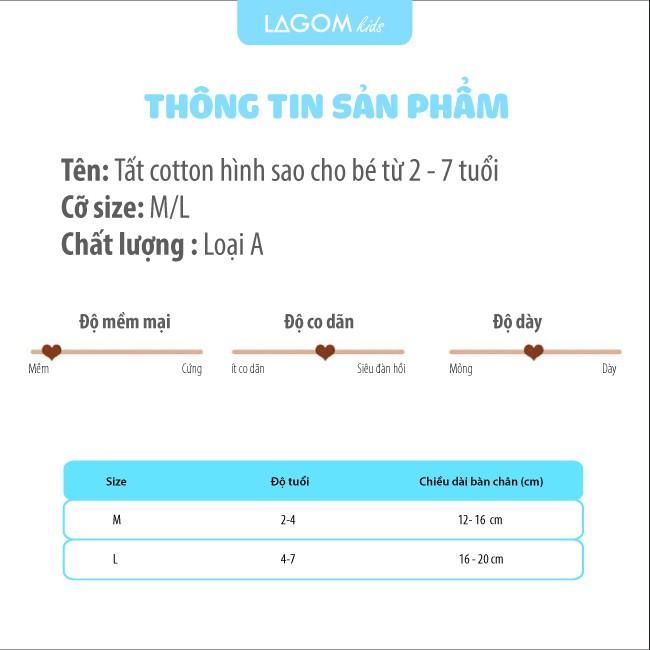 Vớ cho bé 1-3-5 tuổi hình sao xuất Hàn | Tất cho bé trai &amp; bé gái ngắn cổ cotton mềm mịn 1-3-5 tuổi