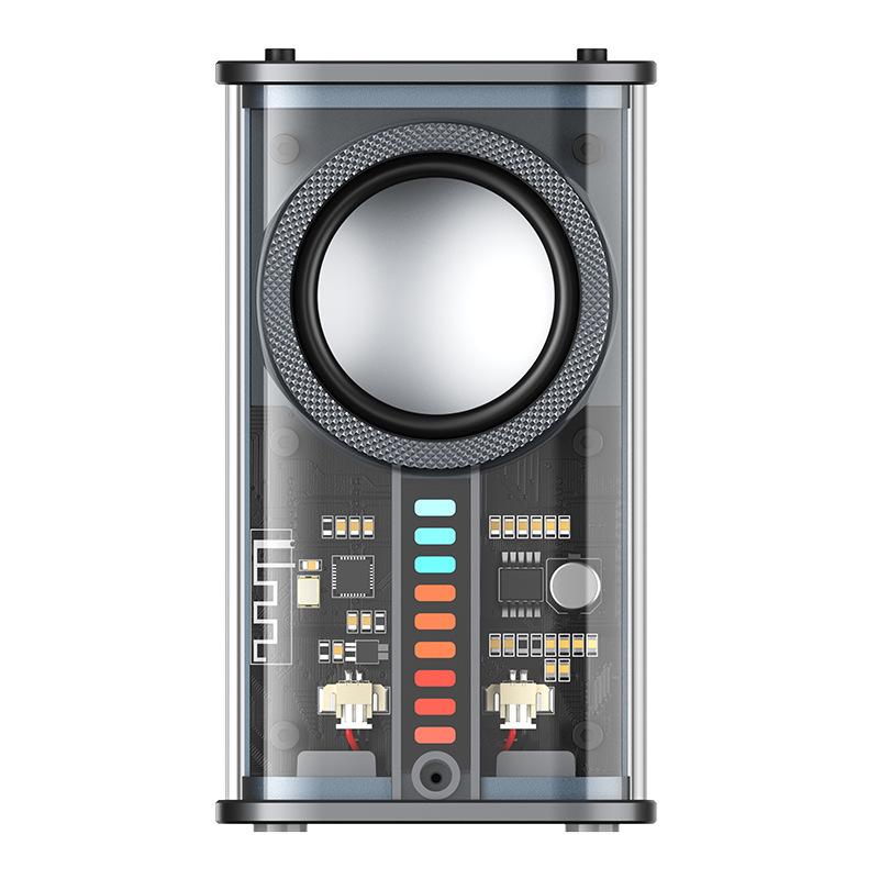 8-1 CÁI Loa Mecha trong suốt K07 Loa Bluetooth di động mini Thể thao ngoài trời Loa siêu trầm không dây Hộp nhạc âm thanh nổi TWS Màu sắc: 1 CÁI Màu cam