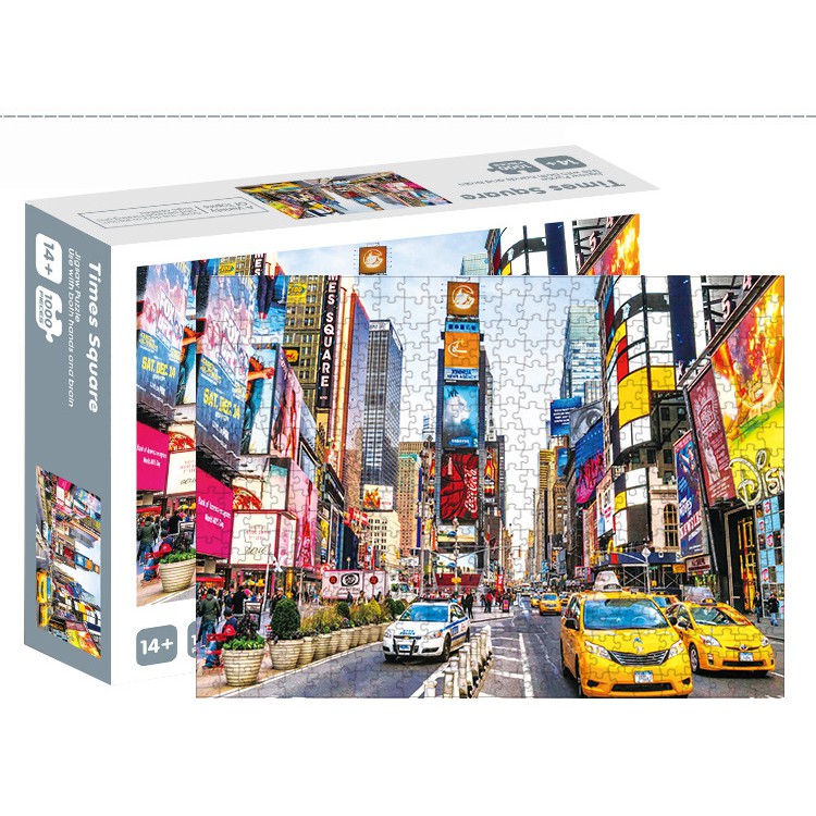 Bộ Tranh Ghép Xếp Hình 1000 Chi Tiết Time Square Thú Vị Cao Cấp