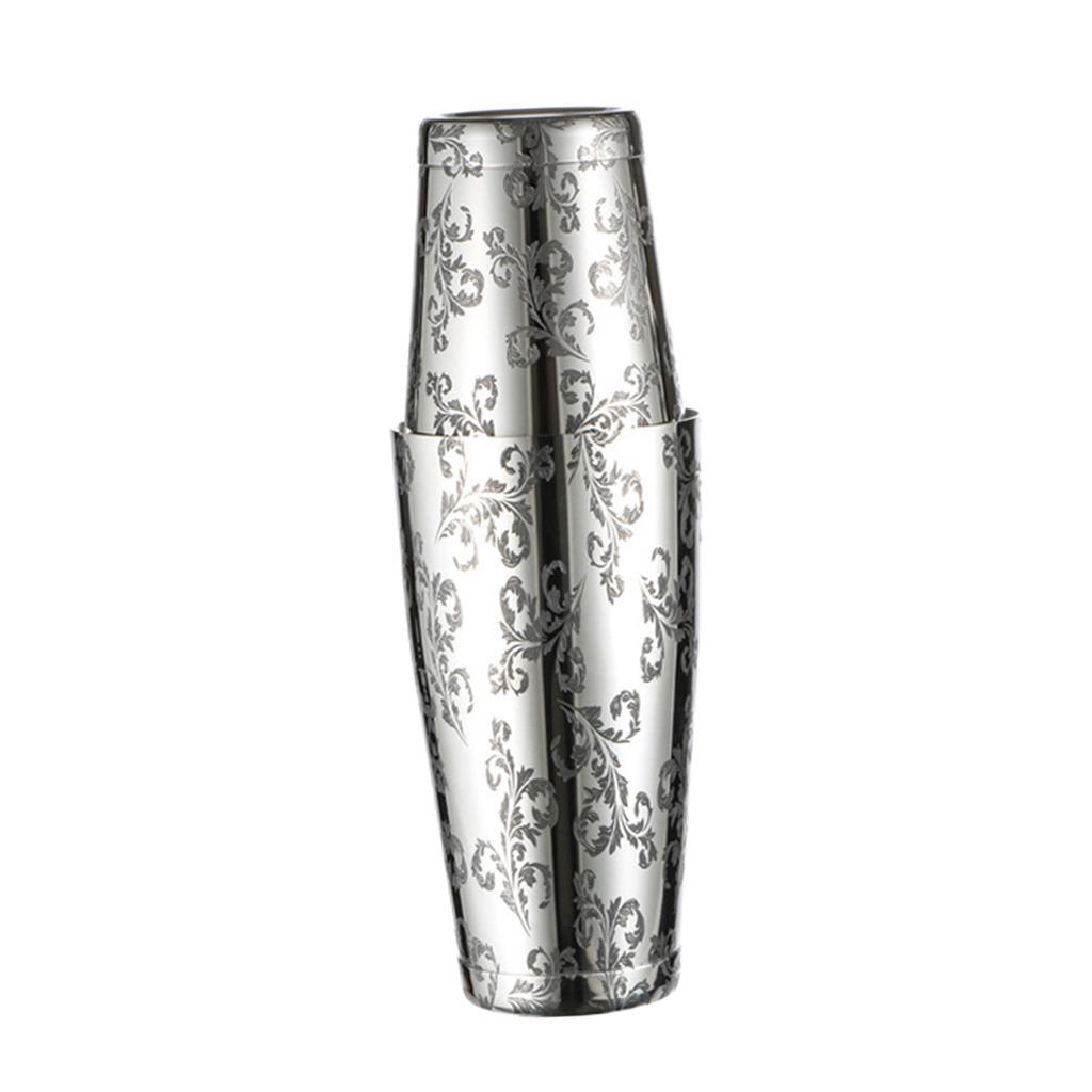 304 Stainless Steel Cocktail Shaker Bartender Tool 500ml&750ml Mixing Cans -