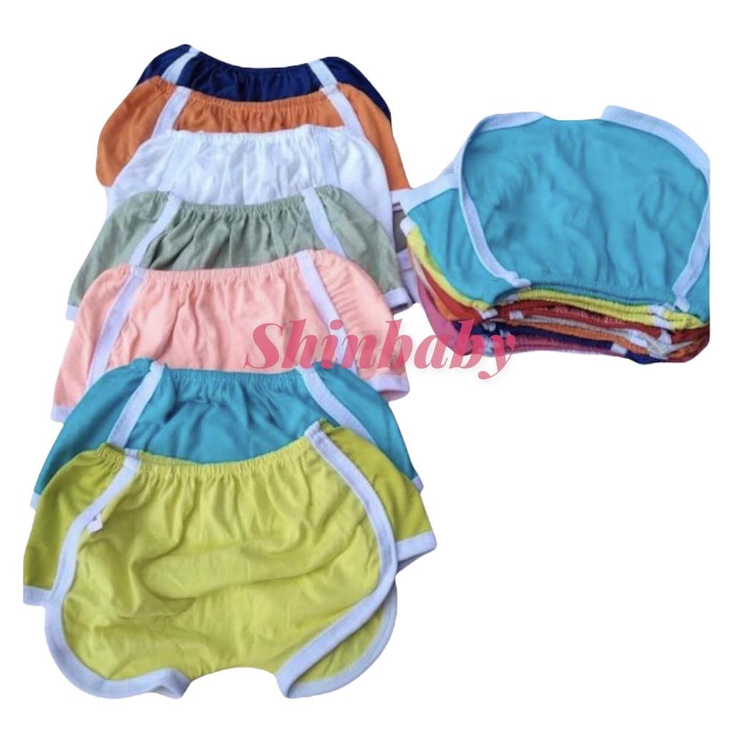 Set 10 quần đùi trơn nhiều màu cho bé vải cotton mỏng mềm mát co giãn thoải mái