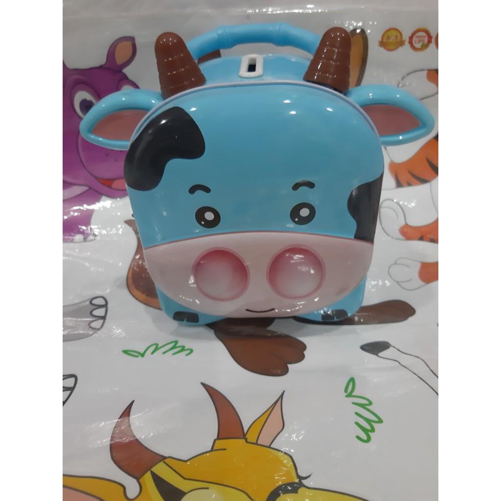 Đồ chơi Ống đựng tiền tiết kiệm dễ thương hình bò sữa