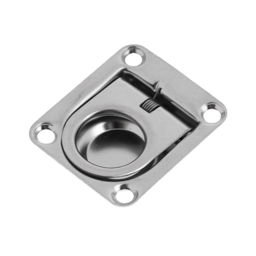 2Pcs Marine Stainless Steel Boat Flush Mount Pull Hatch Latch Lift Handle