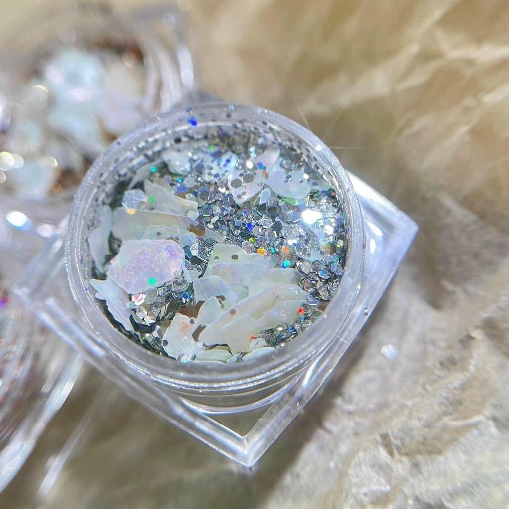 Set 4 hủ nhũ mix xà cừ siêu hot dành cho Nail 38k / set 4 hủ