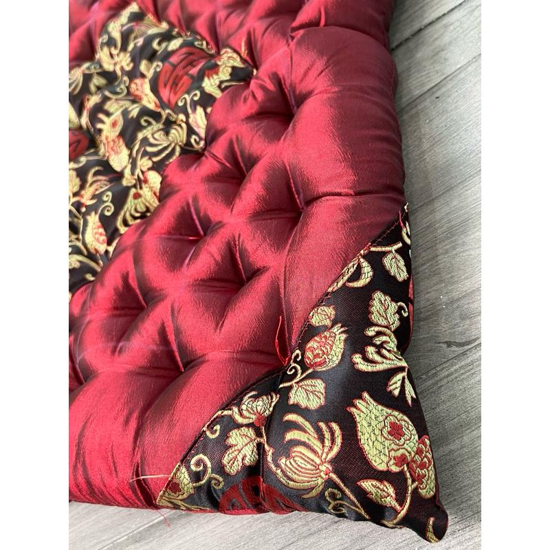 Đệm ghế ngồi bệt lót ghế văn phòng chất vải gấm lụa hình vuông 50x50cm